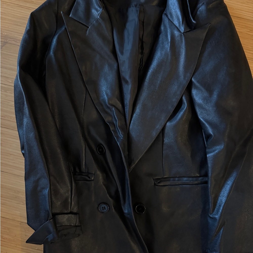 Women’s Black Leather Jacket blazer